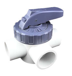 Pool Spa Parts: PVC 3 WAY VALVE - 40MM FILTER MASTER