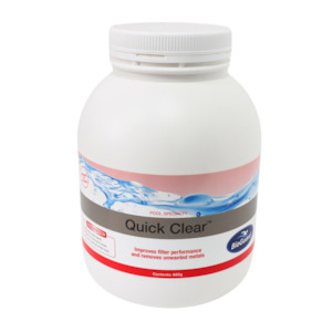 Products: Clarifier - Quick Clear - Pool Water Specialists