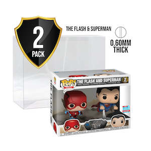 2 Pack Protectors: 2-Pack Pop Vinyl Protector - Flash and Superman