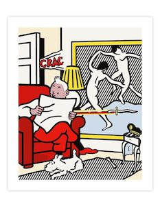 Fathers Day Art Prints Edit: Tintin Reading