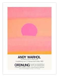 Exhibition Posters Art Prints: Warhol Ordnung Wohnen Sunset