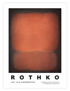 Exhibition Posters Art Prints: Rothko Guggenheim NYC 1978 No.10