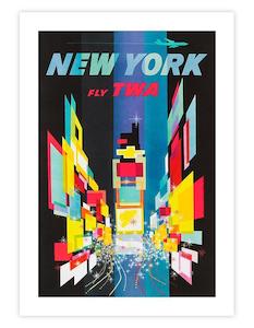 Christmas Gift Guide Wall Art Prints For Men: New York TWA