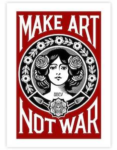 Teenage Girls Room Art Prints: Make Art Not War