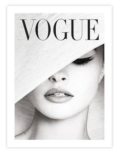 Black And White Art Prints: Vintage Vogue Cover