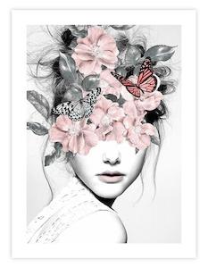 Floral Art Prints: Woman With Flowers