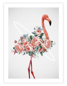 Floral Art Prints: Flamingo