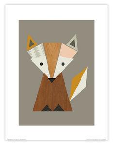 Autumn Art Prints: Geometric Fox