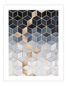 Soft Blue Gradiant Cubes