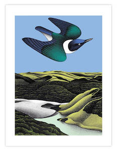 Fathers Day Art Prints Edit: Swoop Of The Kotare