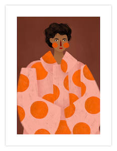 Unframed Art Prints: The Woman With The Orange Dots