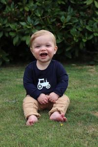 Tops: Merino Top,   Tractor Print,  MTP87