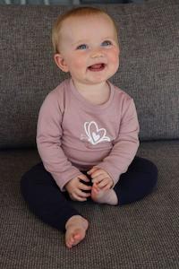 Merino Tops: Merino Baby Top - Butterfly Print - MBT7