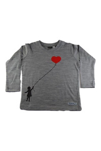Sale Merino Top - Heart Balloon