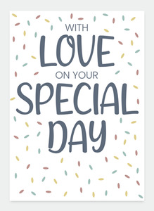 Quotes Wholsale: MM196 - With Love on your special day (pack of 6)