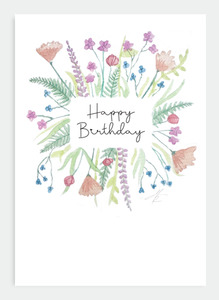 RM004 Happy Birthday Flowers (Pack of 6)