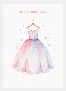 MM239 Happy Birthday Dress (Pack of 6)