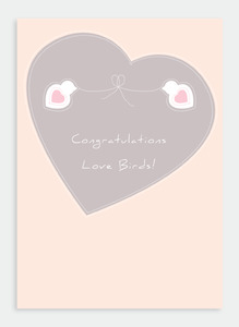 Wedding Romance Wholsale: MM179 Congratulations Love Birds (pack of 6)