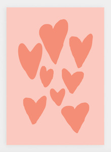 All Occasions Wholesale: MM168 Pink Love Hearts(Pack of 6)
