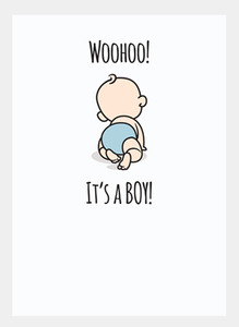 MM207 - Woohoo! It's a boy! (pack of 6)