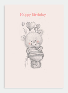 RM002 Birthday Teddy (Pack of 6)