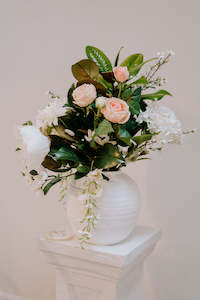 White Round Vases