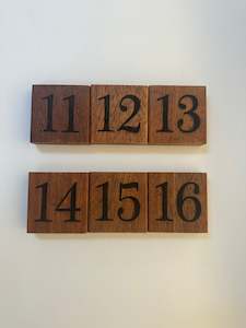 Wooden Square Table Numbers