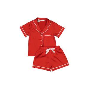 Sienna Mini Short Satin PJs | Red