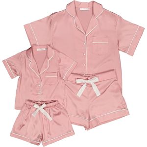 Clothing: Sienna Mini Short Satin PJs | Dusty Rose