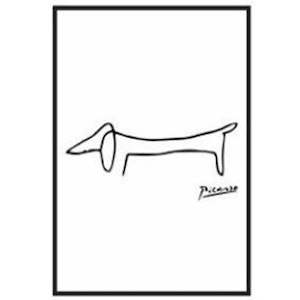 Artwork: Box Frame Canvas Print - Dog