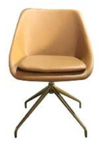 chair: Zurich Chair - tan/gold swivel