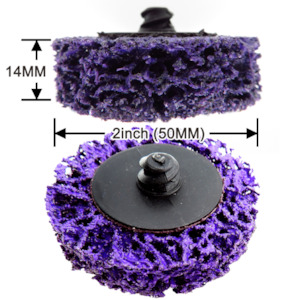 Clean Strip Discs: 50mm Purple Quick Change Strip & Clean Discs