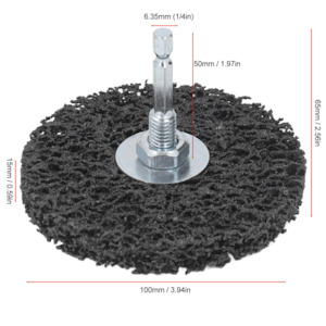 Clean Strip Discs: 100MMBLACK CLEAN & STRIP DISC WITH ADAPTOR 100MM