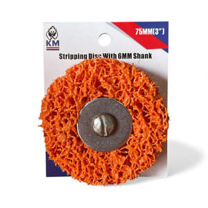 KM-Bear 75mm ORANGE Ceramic Abrasive Grain Shafted Strip Disc