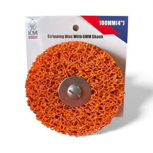 KM-Bear 100mm ORANGE Ceramic Abrasive Grain Shafted Strip Disc