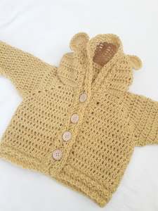 Bear Hoody - Wool - Mustard