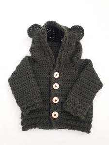 Bear Hoody - Wool - Olive