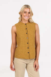 Sleeveless Possum Merino Cardigan