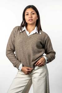 V Neck Possum Merino Jumper