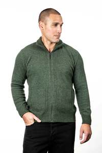 Mens: Rib Detail Possum Merino Men's Jacket