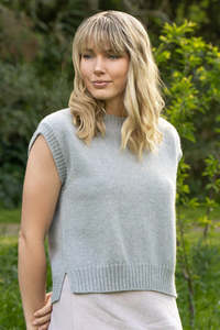 Lothlorian Knitwear: Plain Crew Neck Alpaca Vest