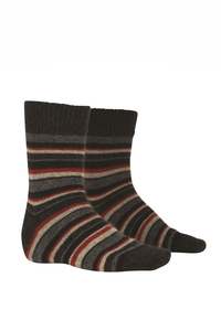 Gloves Socks: Unisex Possum Merino Striped Sock