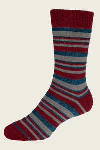 Mini Stripe Socks Possum Merino