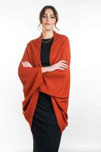 Ponchos: Moss Stitch Possum Merino Shrug