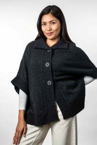 Ponchos: Pocketed Possum Merino Cape