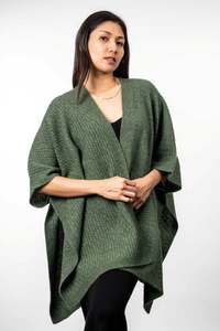 Zig Zag Textured Possum Merino Cape