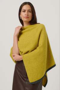 Two Tone Possum Merino Poncho