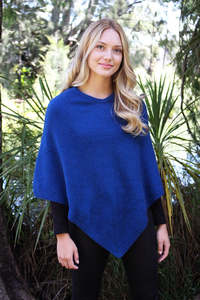Ponchos: Plain Possum Merino Poncho