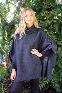 Lush Possum Merino Cowl Neck Poncho