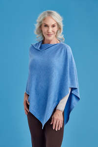 Asymmetric Merino Wool Poncho